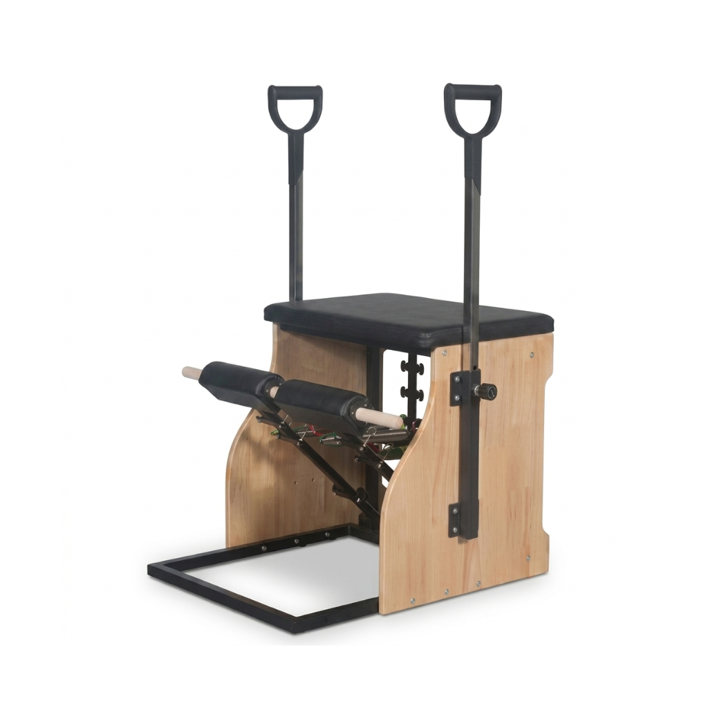 Chaise de Pilates, vue de côté, coloris noir